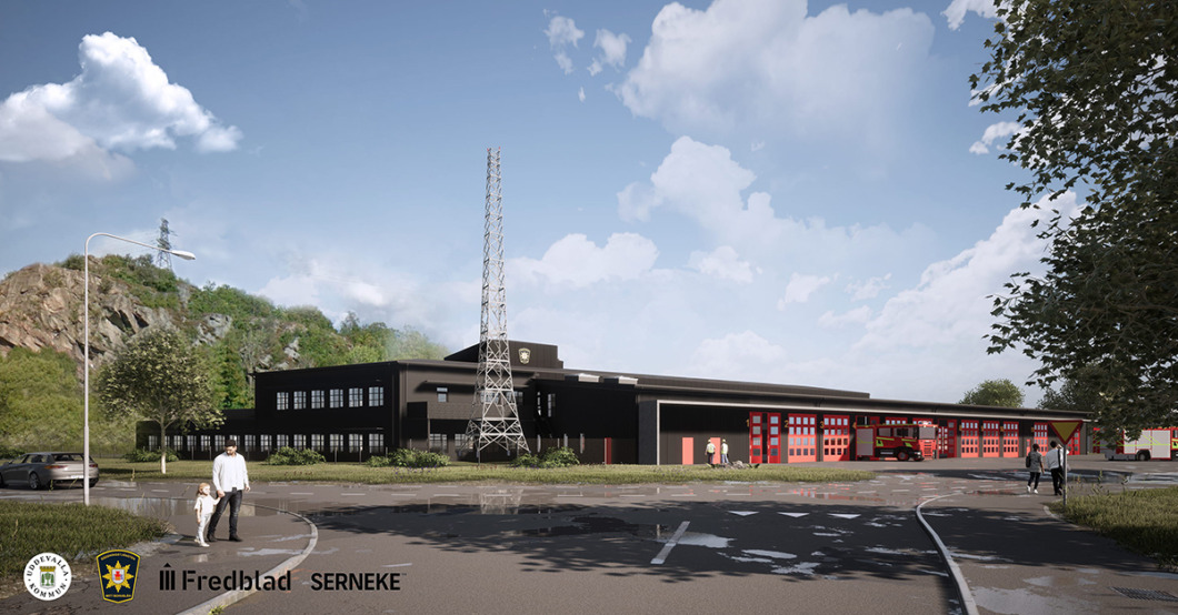Sandbäckens utför installationer när Uddevallas brandstation byggs
