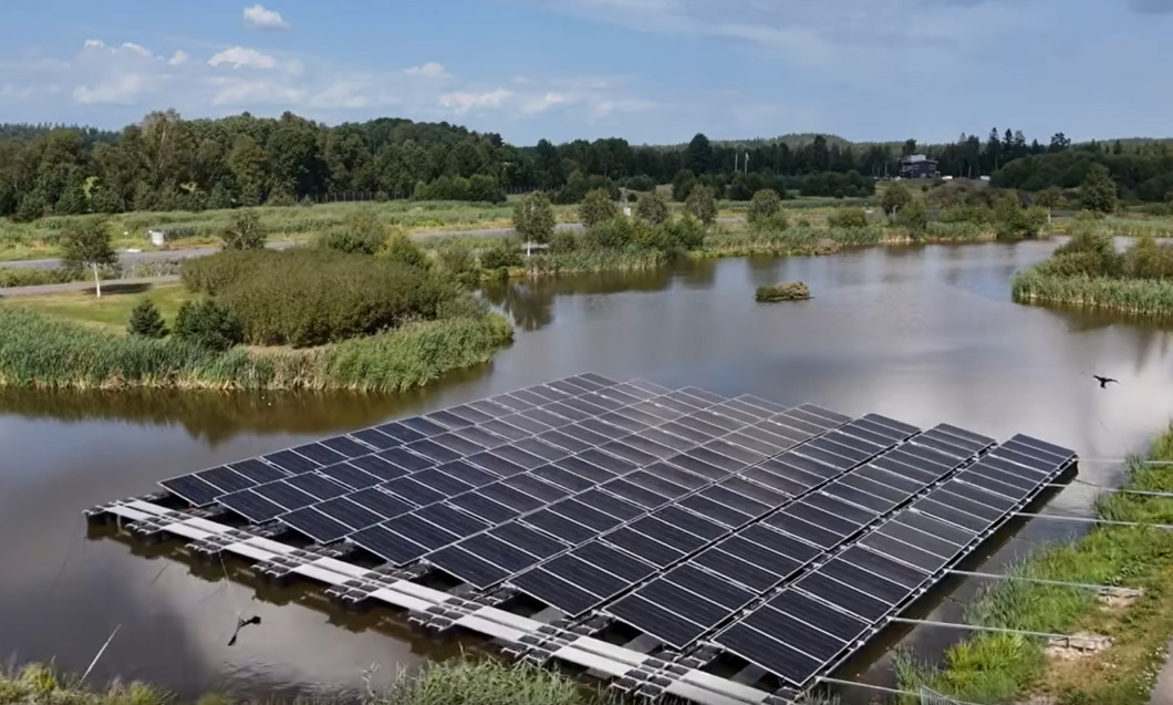 Flytande solceller i Jönköping